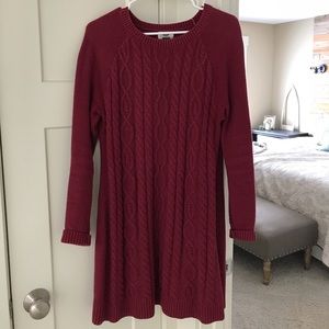 Cable sweater dress